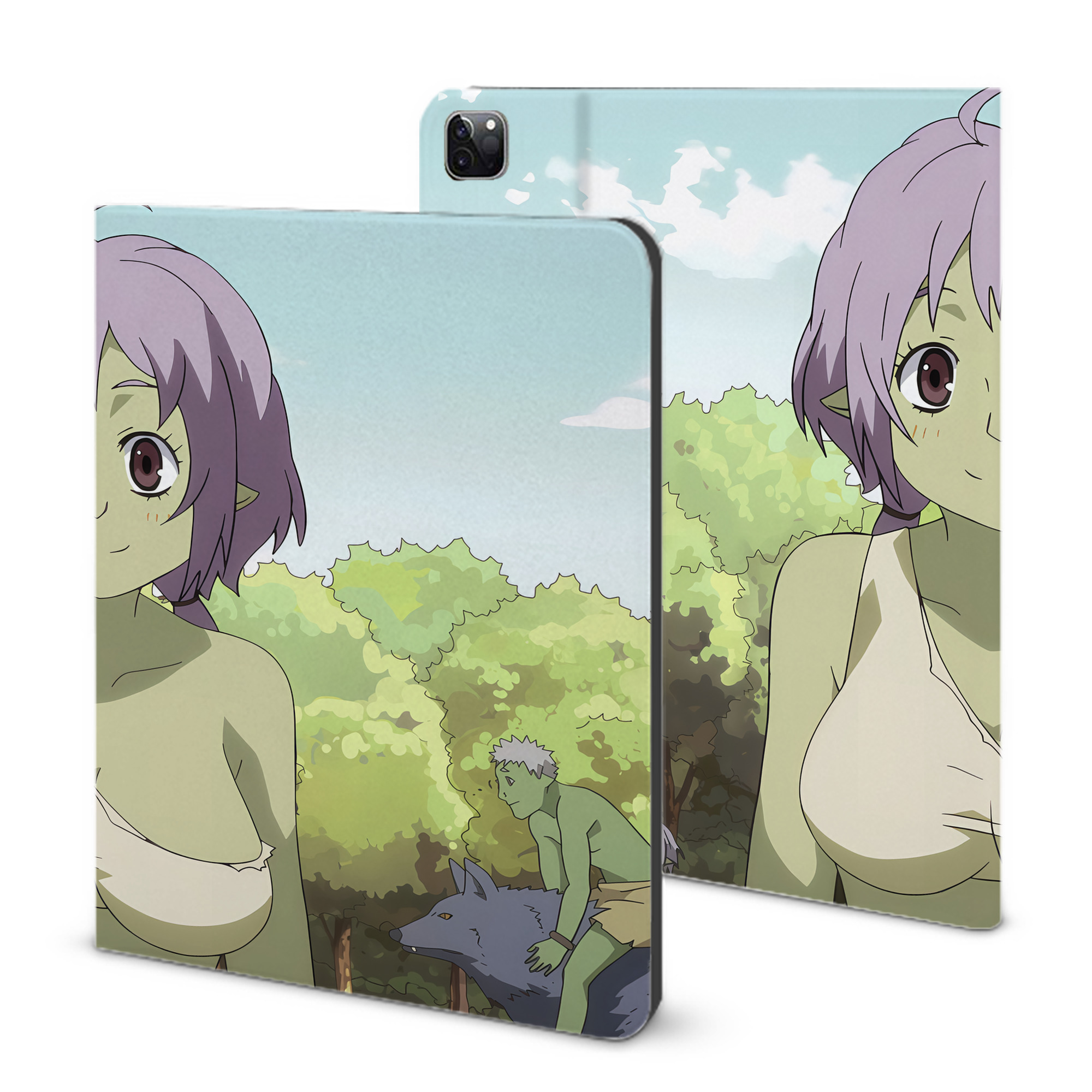 （画像用） 転スラ Regarding Reincarnated to Slime IPad ケース ブック型 PUレザー TPU 耐衝撃 軽量 薄型 ペン収納なし 全面保護 IPad 各モデル対応